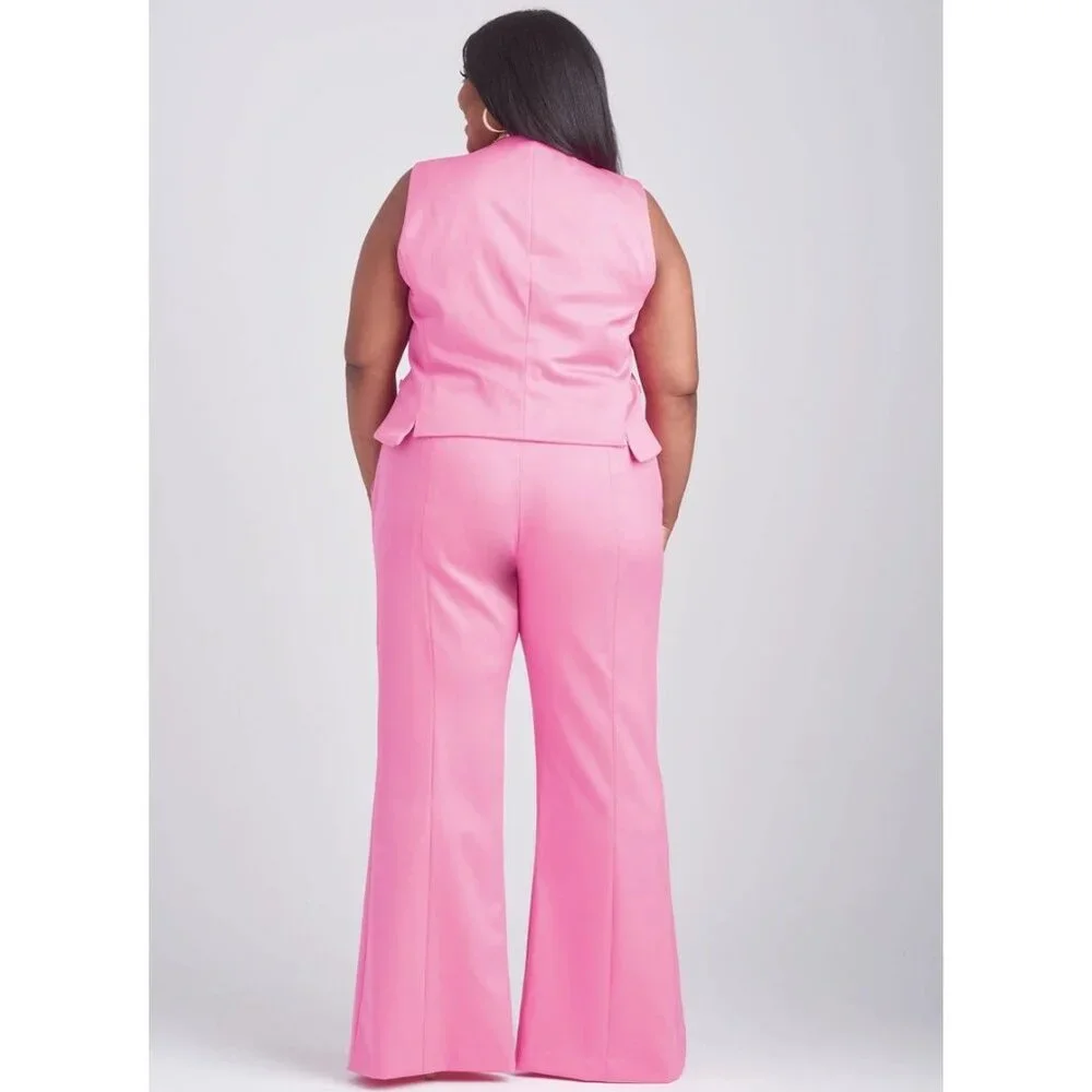 Simplicity S9689 Sewing‎ Pattern Misses Vest Tailored Pants Sizes 20W-28W Plus